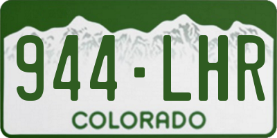 CO license plate 944LHR