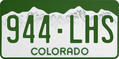 CO license plate 944LHS
