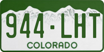 CO license plate 944LHT