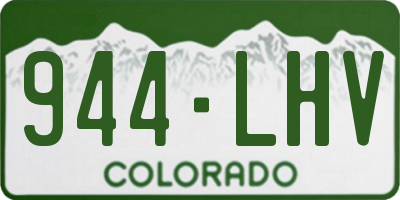CO license plate 944LHV