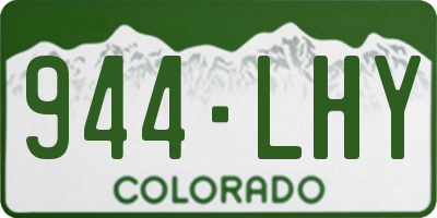 CO license plate 944LHY