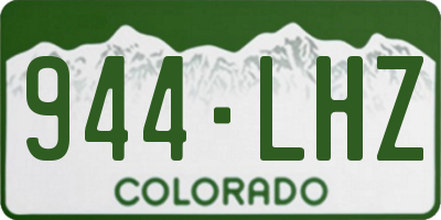 CO license plate 944LHZ
