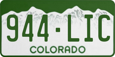 CO license plate 944LIC