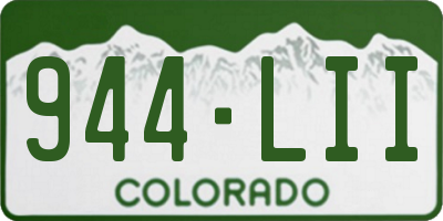 CO license plate 944LII