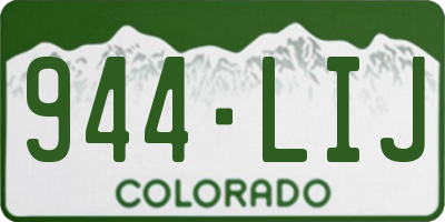 CO license plate 944LIJ