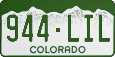 CO license plate 944LIL