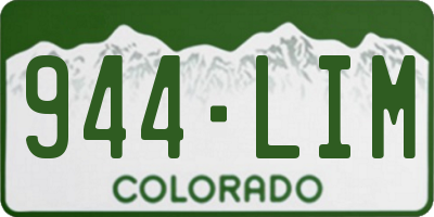 CO license plate 944LIM