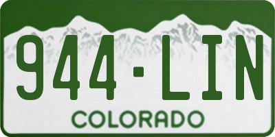 CO license plate 944LIN