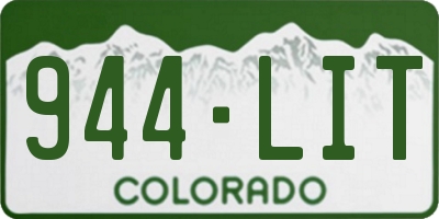 CO license plate 944LIT