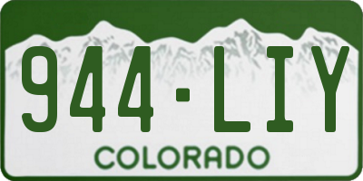 CO license plate 944LIY