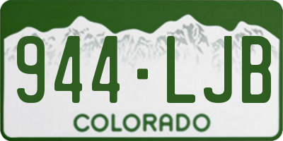 CO license plate 944LJB