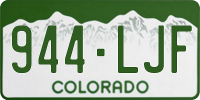 CO license plate 944LJF