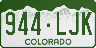 CO license plate 944LJK