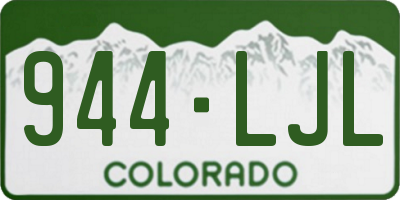 CO license plate 944LJL
