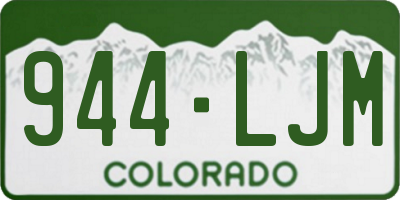 CO license plate 944LJM