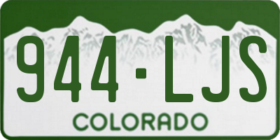 CO license plate 944LJS