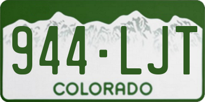 CO license plate 944LJT