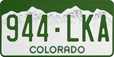 CO license plate 944LKA