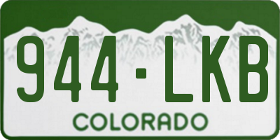 CO license plate 944LKB