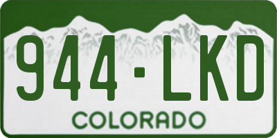 CO license plate 944LKD