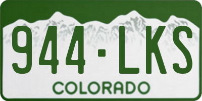 CO license plate 944LKS