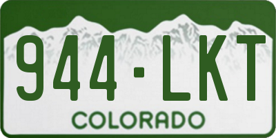 CO license plate 944LKT