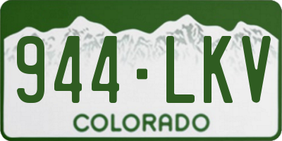 CO license plate 944LKV