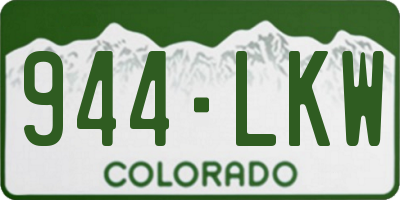 CO license plate 944LKW