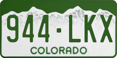 CO license plate 944LKX