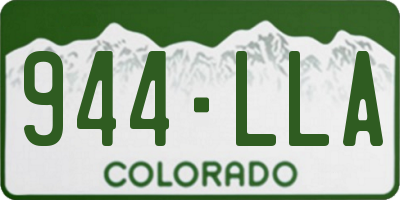 CO license plate 944LLA