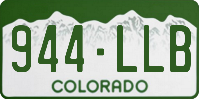 CO license plate 944LLB