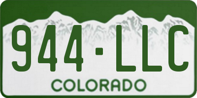 CO license plate 944LLC