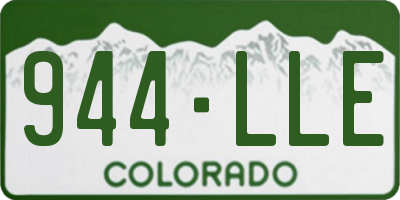 CO license plate 944LLE