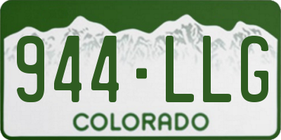 CO license plate 944LLG