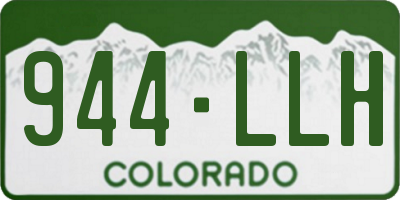CO license plate 944LLH