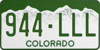 CO license plate 944LLL