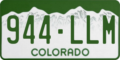 CO license plate 944LLM