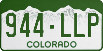 CO license plate 944LLP