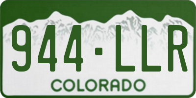 CO license plate 944LLR