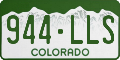 CO license plate 944LLS