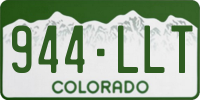 CO license plate 944LLT