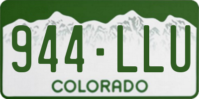 CO license plate 944LLU