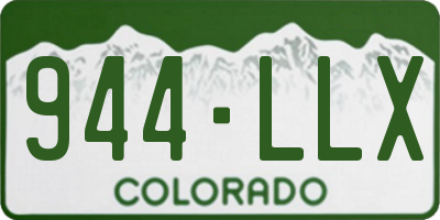 CO license plate 944LLX