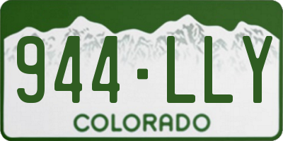 CO license plate 944LLY