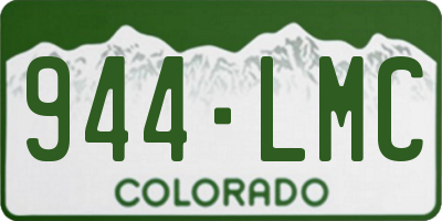 CO license plate 944LMC