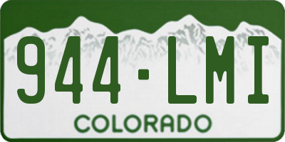 CO license plate 944LMI