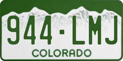 CO license plate 944LMJ