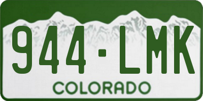 CO license plate 944LMK