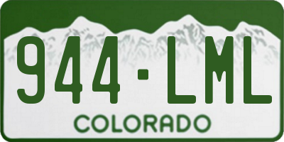 CO license plate 944LML
