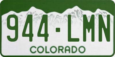 CO license plate 944LMN
